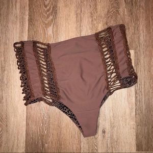 Acacia Crochet Milan High Waist Bikini Bottoms S